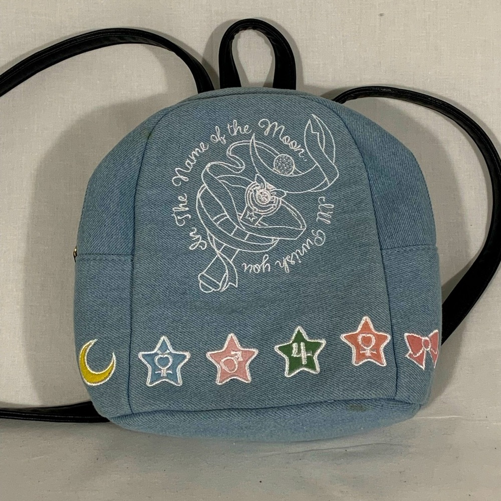 Denim Sailor Moon mini backpack